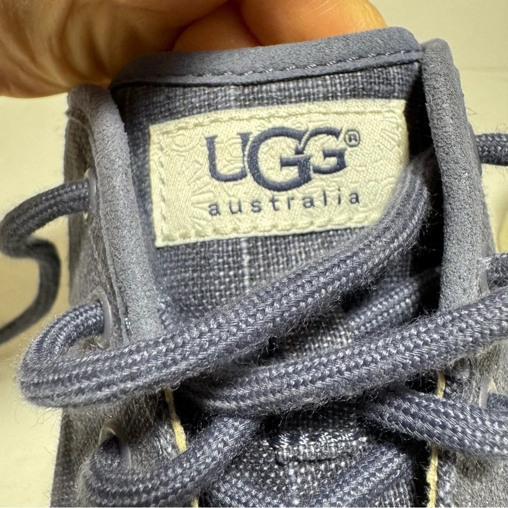 UGG HALLY LOW TOP FASHION SNEAKERS -NIGHT BLUE CANVAS WOMEN'S SZ US 10